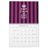 Maandelijks gepersonaliseerd HOUD KALM EN Jouw tek Kalender (Feb 2026)