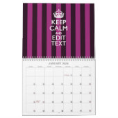 Maandelijks gepersonaliseerd HOUD KALM EN Jouw tek Kalender (Jan 2026)
