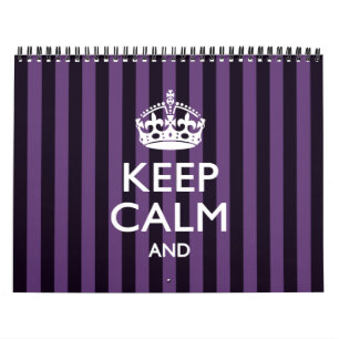 Maandelijks Gepersonaliseerd HOUD KALM Jouw tekst  Kalender