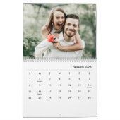 Maandelijks gepersonaliseerde multi foto's familie kalender (Feb 2026)