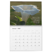Maandelijks kalenderjaar voor bloem kalender (Jan 2027)