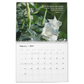 Maandelijks kalenderjaar voor bloem kalender (Feb 2027)