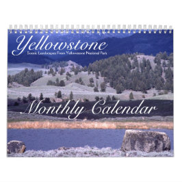 Maandelijks Natuur Yellowstone Landschap Verenigde Kalender