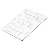 Maandelijks Notitieblok van de Kalender (Schuin)