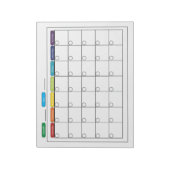 Maandelijks Notitieblok van de Kalender (Linkerzijde)