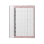 Maandelijks Notitieblok voor Coral Damask-agenda (Linkerzijde)