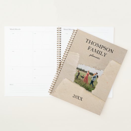 Maandelijks op maat gemaakte foto van papier planner (Display)