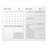 Maandelijks overzicht en Maandelijks Notitieblok (Voorkant)