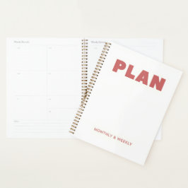 Maandelijks & wekelijks roze plannen planner