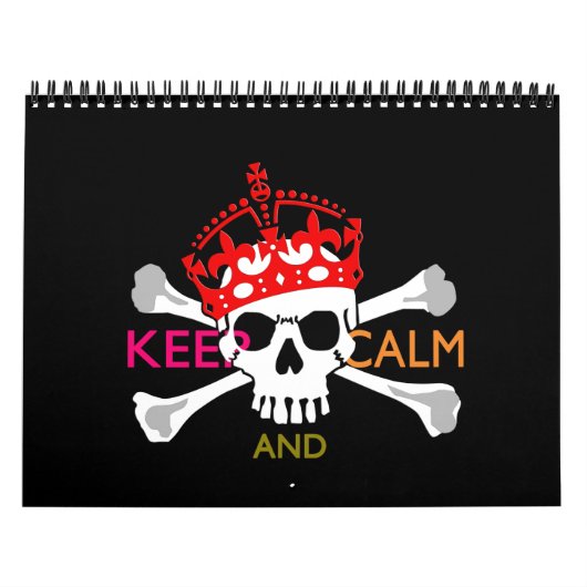 Maandelijkse, aangepaste KEEP CALM en Jouw tekst s Kalender (Hoes)