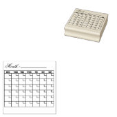 Maandelijkse agenda planner rubberstempel (Gestempeld)
