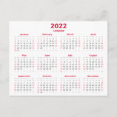 Maandelijkse basis 2022 briefkaart (Voorkant)