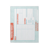 Maandelijkse begrotingsplanning voor Turquoise en Notitieblok (Linkerzijde)