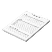 Maandelijkse begrotingsteller notitieblok (Linkerzijde)