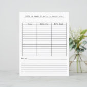 Maandelijkse betalingskaart voor kantoorbenodigdhe (Staand voorkant)