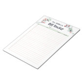 Maandelijkse Bill Tracker in Cute Floral Style Notitieblok (Schuin)