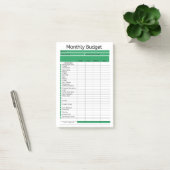 Maandelijkse budget Tracking Post merkt op Post-it® Notes (Kantoor)