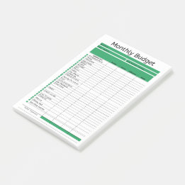 Maandelijkse budget Tracking Post merkt op Post-it® Notes