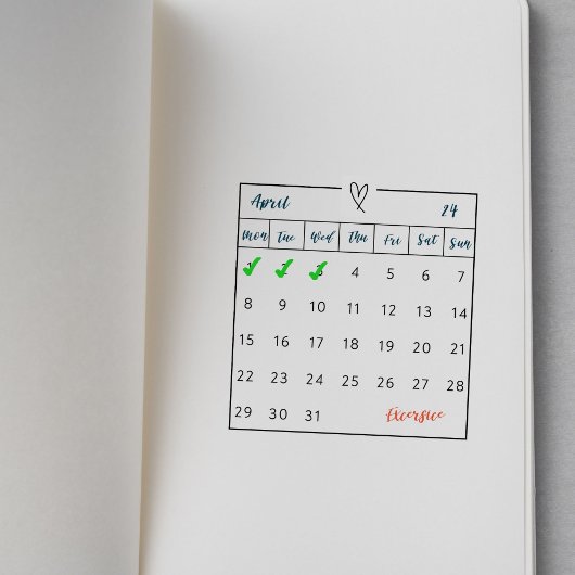 Maandelijkse bullet journaal kalender gewoonte tra rubberstempel