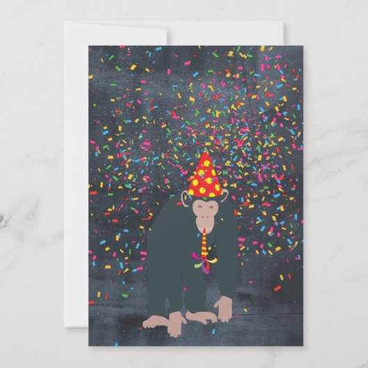 Maandelijkse Chimpanzee-partydieren Kaart (Achterkant)