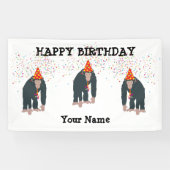 Maandelijkse Chimpanzee-partydieren Spandoek (Horizontaal)
