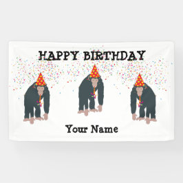 Maandelijkse Chimpanzee-partydieren Spandoek