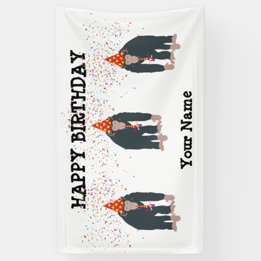 Maandelijkse Chimpanzee-partydieren Spandoek (Verticaal)