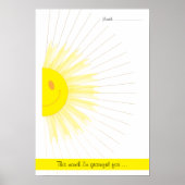 Maandelijkse dankbaarheid Mindfulness Rays of Suns Poster (Voorkant)