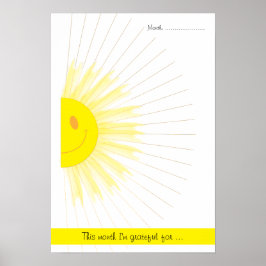 Maandelijkse dankbaarheid Mindfulness Rays of Suns Poster