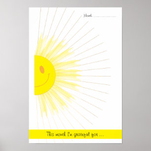 Maandelijkse dankbaarheid Mindfulness Rays of Suns Poster
