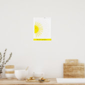 Maandelijkse Dankbaarheids Mindfulness Zonnestrale Poster (Keuken)