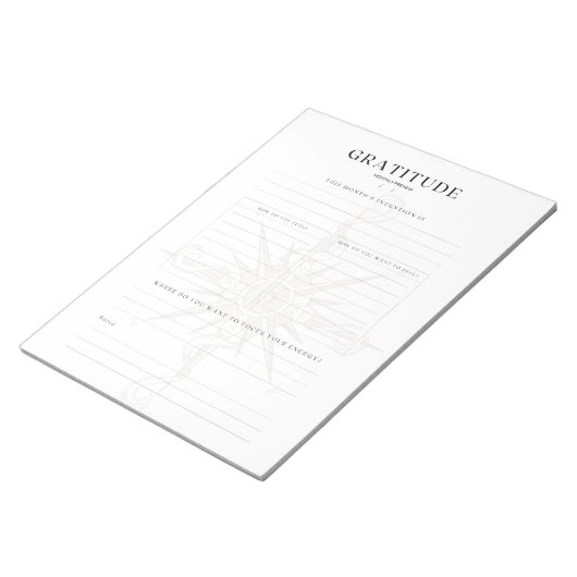 Maandelijkse Dankbaarheidsjournaal Sjabloon Notitieblok (Schuin)