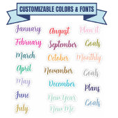 Maandelijkse decoratieve aangepaste Stickers voor 