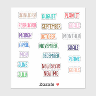 Maandelijkse decoratieve planner Stickers