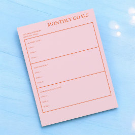 Maandelijkse Doelen Academische Planner Praktisch 