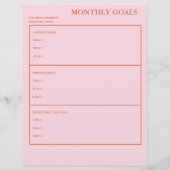 Maandelijkse Doelen Academische Planner Praktisch  (Achterkant)