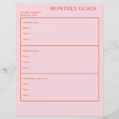 Maandelijkse Doelen Academische Planner Praktisch  (Voorkant)