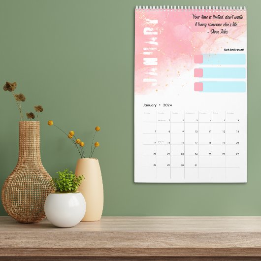 Maandelijkse doelen Motivatie offertes behalen 202 Kalender