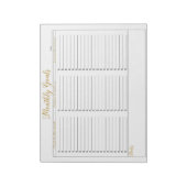 Maandelijkse doelstellingen Notitieboeken Notitieblok (Linkerzijde)