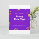 Maandelijkse filmnacht kaart (Staand voorkant)