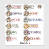 Maandelijkse Floral Meisjes Art Nouveau Planner St Sticker (Vel)