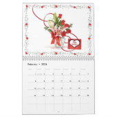 Maandelijkse Flower Bouquet and Card Calendar Kalender (Feb 2026)