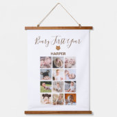 Maandelijkse foto Baby eerste jaar Hangend Wandkleed (Voorkant)