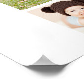 Maandelijkse foto Baby Eerste verjaardag Poster (Hoek)