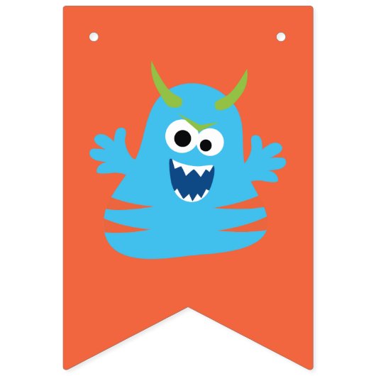 Maandelijkse foto banner klein monster 1e verjaard (Tweede vlag)