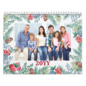 Maandelijkse foto en Lined Notes Panel Winter Foli Kalender (Hoes)