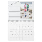 Maandelijkse foto en Lined Notes Panel Winter Foli Kalender (Mar 2027)