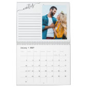 Maandelijkse foto en Lined Notes Panel Winter Foli Kalender (Jan 2027)