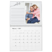 Maandelijkse foto en Lined Notes Panel Winter Foli Kalender (Feb 2027)