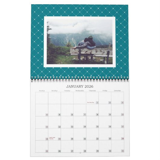 Maandelijkse foto Preppy Pattern Kalender (Jan 2026)